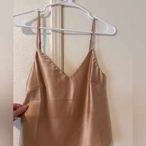 Ambiance Satin Beige Cami Top